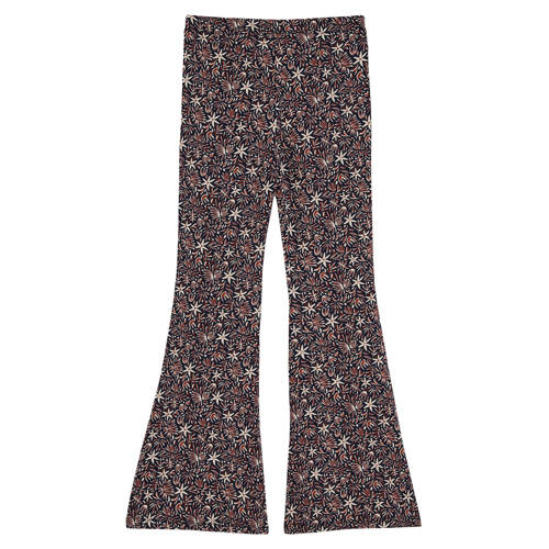 WE Fashion flared legging bruin Meisjes Viscose All over print - maat 116 afbeelding