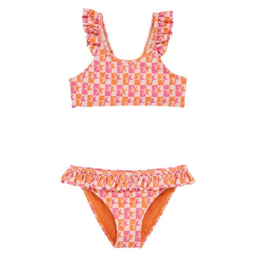 WE Fashion Bikini Roze Meisjes Polyester All over print - maat 146/152 afbeelding