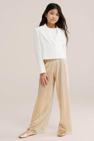 straight regular waist casual broek champagne