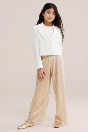 straight regular waist casual broek champagne