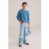 WE Fashion trui fijn gebreid blauw