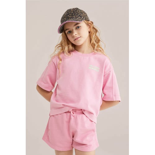 WE Fashion sweater lichtroze Effen - maat 98/104 | Sweater van WE Fashion afbeelding