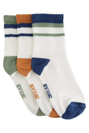 sokken - groen/oranje/donkerblauw (set van 3)