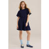 WE Fashion A-lijn jurk donkerblauw