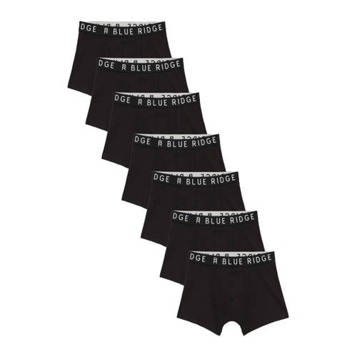 WE Fashion boxershort - set van 7 zwart Jongens Stretchkatoen Effen - maat 110/116 afbeelding