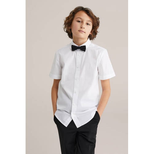WE Fashion overhemd Jongens Stretchkatoen Klassieke kraag Effen - maat 110/116 afbeelding