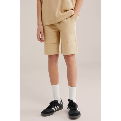 WE Fashion sweatshort lichtbruin Korte broek Effen