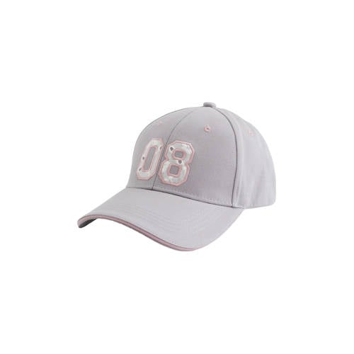 WE Fashion baseball cap grijs Pet Jongens/Meisjes Katoen Effen
