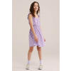 WE Fashion zomerjurk met stippen en ruches - lila