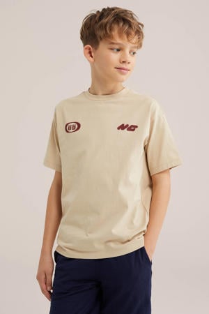 T-shirt met backprint beige