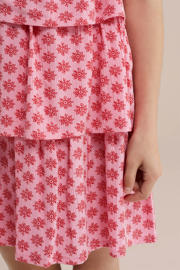 thumbnail: WE Fashion korte jurk met bloemen print roze