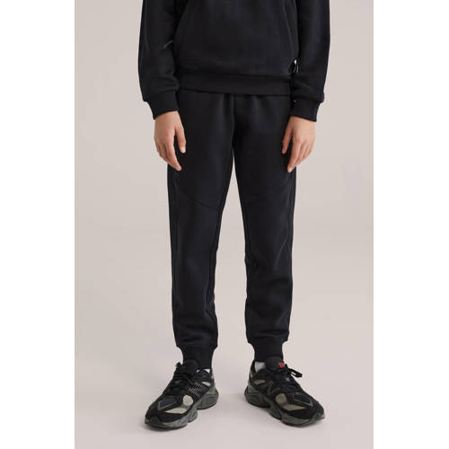 WE Fashion slim casual broek zwart Jongens Sweat Effen