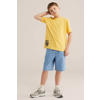 WE Fashion T-shirt met backprint geel