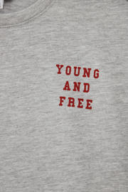 thumbnail: WE Fashion T-shirt met backprint grijs melange
