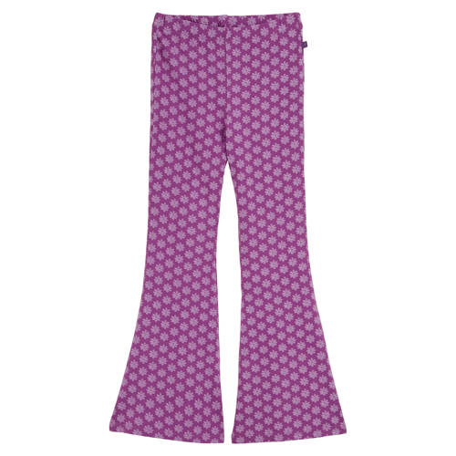 WE Fashion flared legging lila Paars Meisjes Viscose All over print - maat 122 afbeelding