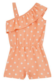 thumbnail: WE Fashion straight leg playsuit met stippen - oranje