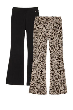 legging - zwart/bruin (set van 2)