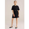 WE Fashion T-shirtjurk korte jurk zwart
