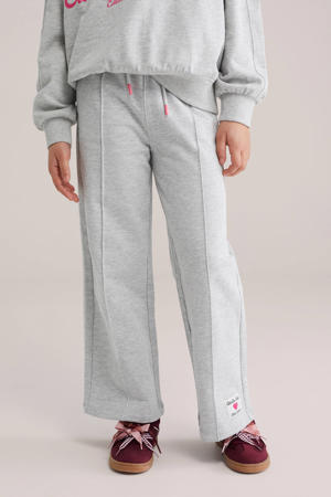 casual broek grijs melange