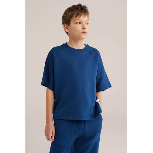 WE Fashion sweater donkerblauw Effen - maat 122/128 afbeelding