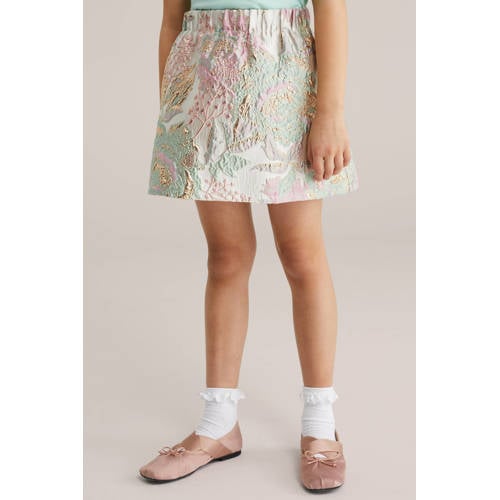 WE Fashion korte rok roze Meisjes Polyester All over print - maat 134/140 afbeelding