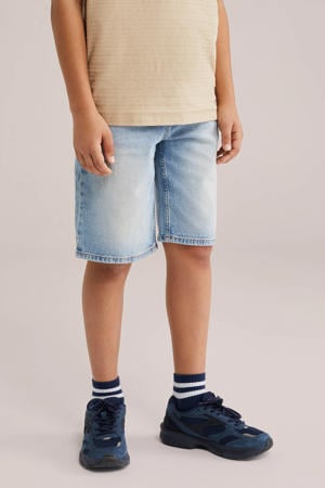 denim loose short light blue denim