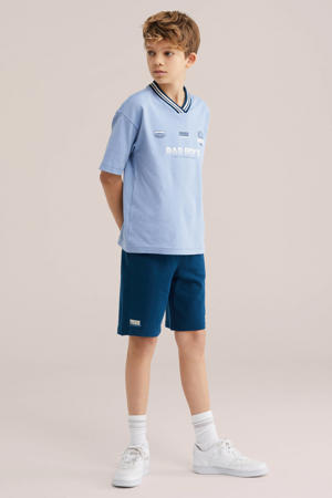 sweatshort blauw