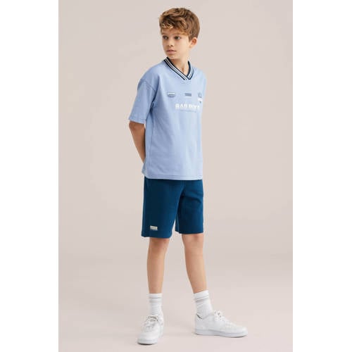 Bad Boys sweatshort blauw Korte broek Jongens Katoen Effen