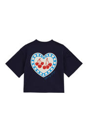thumbnail: WE Fashion T-shirt met backprint donkerblauw