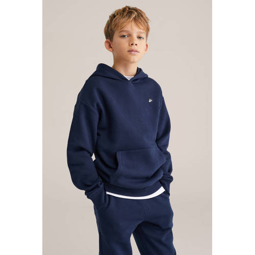 WE Fashion hoodie donkerblauw Sweater Effen - maat 122/128 afbeelding