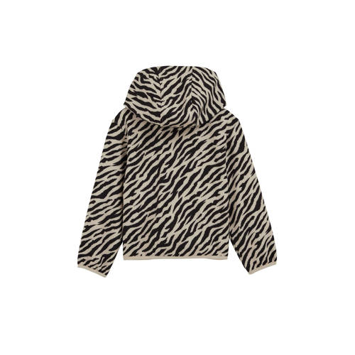 WE Fashion tussenjas lente beige Meisjes Polyester Capuchon Dierenprint