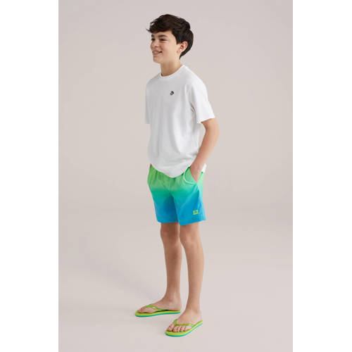 WE Fashion zwemshort groen/blauw Jongens Polyester Meerkleurig - maat 158/164 afbeelding