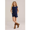 WE Fashion Straight playsuit donkerblauw