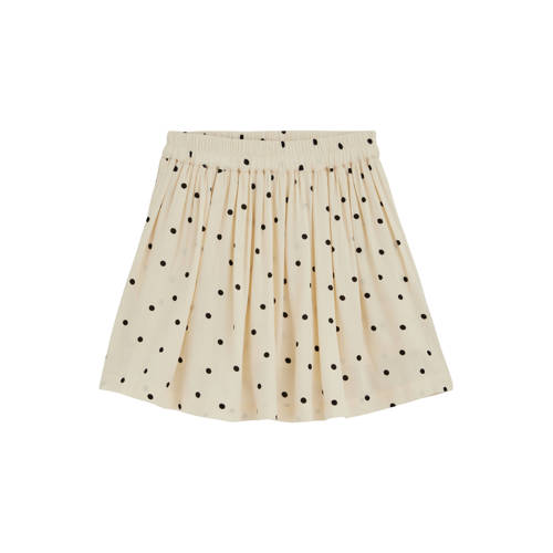WE Fashion korte rok met stippen ecru Meisjes Viscose Stip - maat 122/128 afbeelding