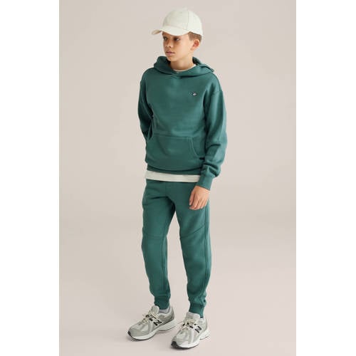 WE Fashion hoodie donkergroen Sweater Effen - maat 170/176 afbeelding