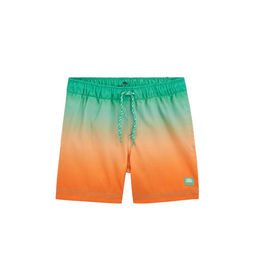 WE Fashion zwemshort groen/oranje Jongens Polyester Effen - maat 122/128 afbeelding