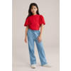 WE Fashion T-shirt rood broderie