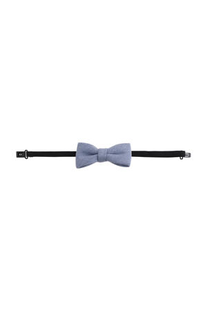 vlinderdas met textuur middenblauw