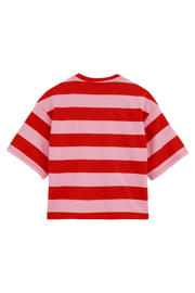 thumbnail: WE Fashion gestreepte T-shirt roze
