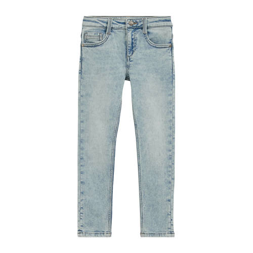 WE Fashion slim fit jeans light blue denim Blauw Jongens Jog denim Effen - maat 146 afbeelding