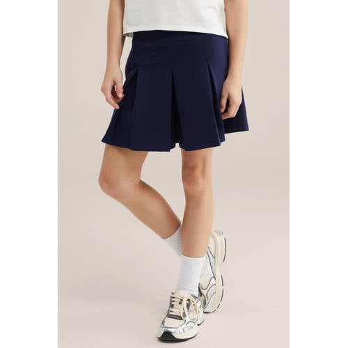 WE Fashion skort donkerblauw Rok Meisjes Polyester Effen - maat 158/164 afbeelding