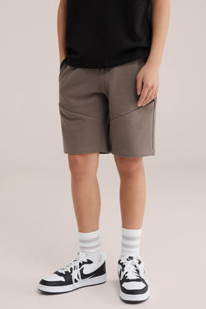 regular sweatshort grijsbruin