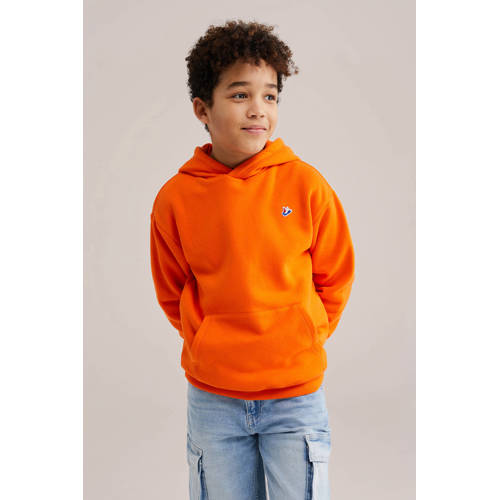 WE Fashion hoodie oranje Sweater Effen