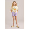 WE Fashion straight casual short lila