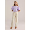 WE Fashion T-shirt lila broderie