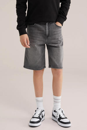 denim loose short grey denim
