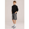 WE Fashion Blue Ridge denim loose short grey denim