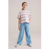 WE Fashion gestreepte T-shirt lila