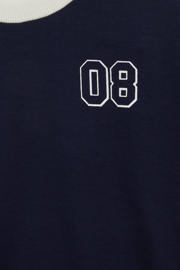 thumbnail: WE Fashion T-shirt met backprint donkerblauw