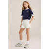 WE Fashion T-shirt met backprint donkerblauw